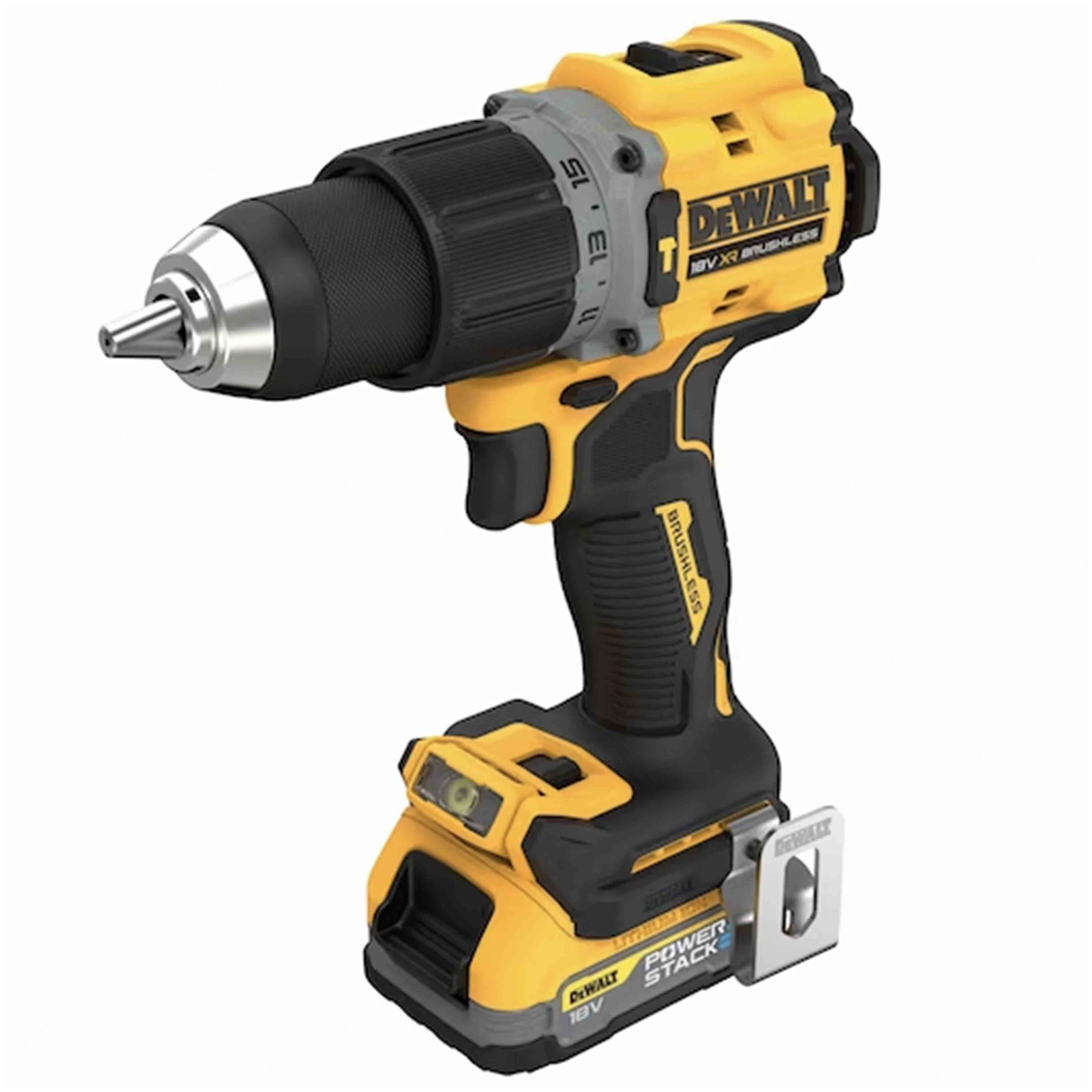 Compact 2-Speed XR 18V BRUSHLESS Impact Drill Driver - 2 x POWERSTACK Compact in TSTACK CASE and ACCESSORIES - DeWALT - DCD805E2T-QW Compact 2-Speed XR 18V BRUSHLESS Impact Drill Driver - 2 x POWERSTACK Compact in TSTACK CASE and ACCESSORIES - DeWALT - DCD805E2T-QW